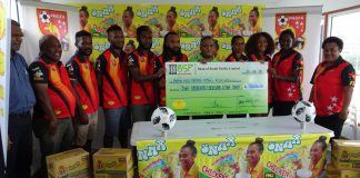 Lae Biscuit gives K200,000 boost to PNG national soccer teams