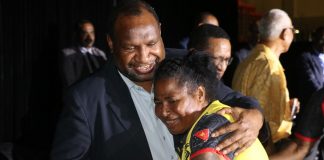 Team PNG Leaves for Samoa