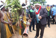 PM arrives in Balimo, launches 12th Gogodala Canoe Festival