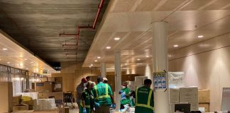 Volunteers working behind the scenes