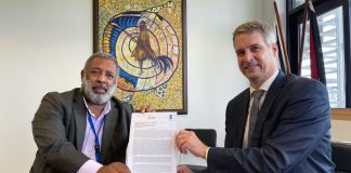 Secretary Pomaleu signs ABG Consultation project agreement